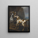 indiano che addomestica un cavallo - Johann Heinrich Roos — quadro incorniciato alla parete