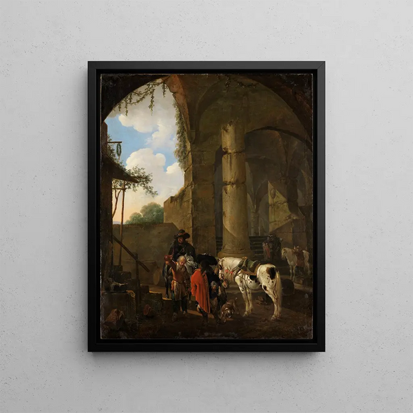 Johann Heinrich Roos - Osteria in rmischer Ruine.webp