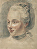Vista di tre quarti della testa di una ragazza rivolta verso sinistra - Johann Heinrich Tischbein il Giovane — vista dell’opera