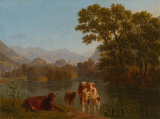 Paesaggio dell'Aare - Johann Jakob Biedermann — vista dell’opera