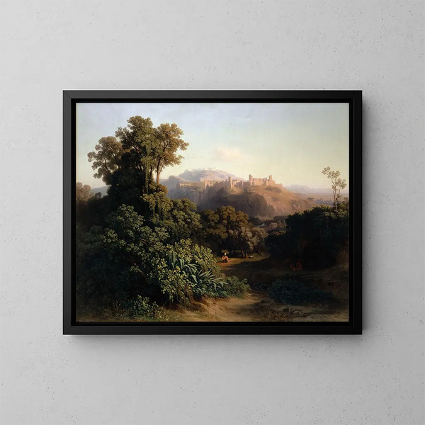 Paesaggio vicino a Granada - Johann Jakob Frey — quadro incorniciato alla parete