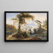 Vista di Napoli con il golfo e il Vesuvio sullo sfondo - Johann Jakob Wolfensberger — quadro incorniciato alla parete