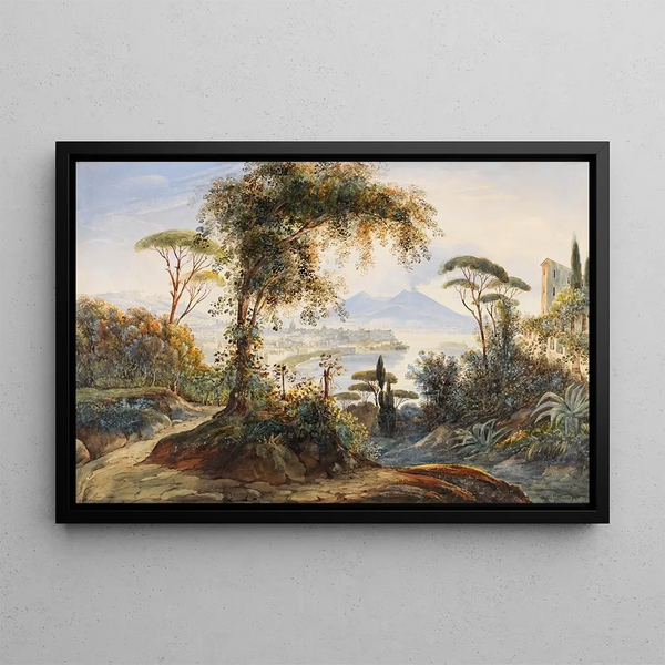 Johann Jakob Wolfensberger - Ansicht von Neapel mit dem Golf und dem Vesuv im Hintergrund.webp