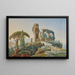 Vista del Foro Romano con il Colosseo sullo sfondo - Johann Jakob Wolfensberger — quadro incorniciato alla parete