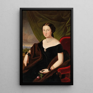 Johann Joseph Reiner - Portrait Of A Lady With A Rose.webp