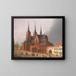 Cattedrale di Roskilde - Johann Karl Schultz — quadro incorniciato alla parete