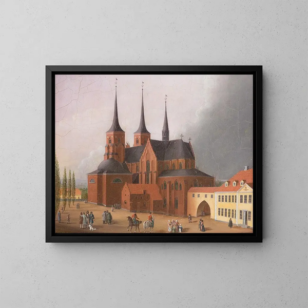 Cattedrale di Roskilde - Johann Karl Schultz — quadro incorniciato alla parete