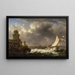 Rivage con acque agitate - Johann Kaspar Huber — quadro incorniciato alla parete