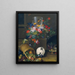 Nature morte con un barattolo di pesci rossi - Johann Knapp — quadro incorniciato alla parete