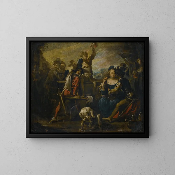 Il Figliol Prodigo - Johann Liss — quadro incorniciato alla parete