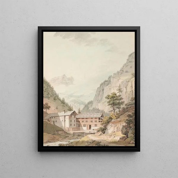 Bad Weissenburg - Johann Ludwig Aberli — quadro incorniciato alla parete
