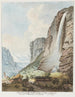 Cascata chiamata Staubbach nella Valle di Lauterbrunnen - Johann Ludwig Aberli — vista dell’opera