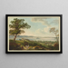 Vista di Cerlier e del lago di Bienne - Johann Ludwig Aberli — quadro incorniciato alla parete