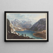 Vista della sorgente del Reno anteriore del lago Toma sul monte Badus - Johann Ludwig Bleuler — quadro incorniciato alla parete