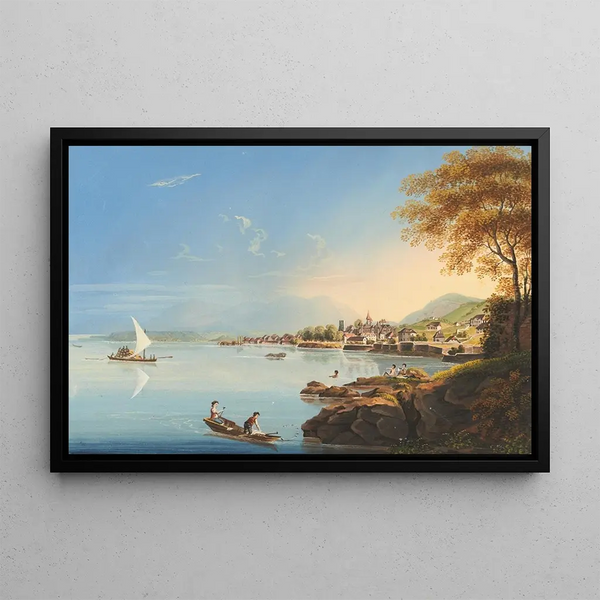 Johann Ludwig Bleuler - Vue de la ville de Neuchatel en Suisse.webp