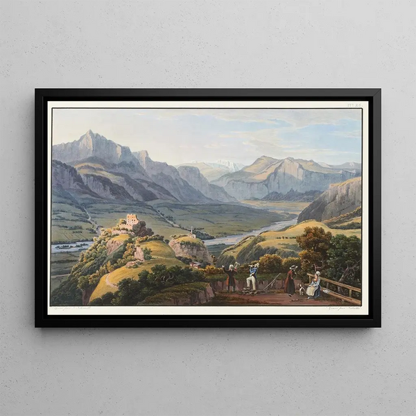Johann Ludwig Bleuler - Vue du mont Tabor prise du couvent de Pfeffers vers le Pretigau.webp