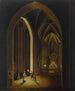 Interno di una chiesa illuminata a candele - Johann Ludwig Ernst Morgenstern — vista dell’opera