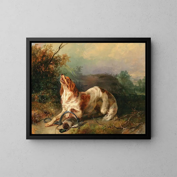 Il trappola - Johann Matthias Ranftl — quadro incorniciato alla parete
