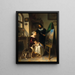La famiglia del pittore nel suo atelier - Johann Matthias Ranftl — quadro incorniciato alla parete