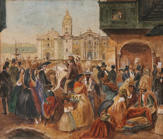 Studio per la piazza principale di Lima - Johann Moritz Rugendas — vista dell’opera