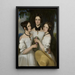 Portrait de trois filles - Johann Nepomuk Nestroy — quadro incorniciato alla parete