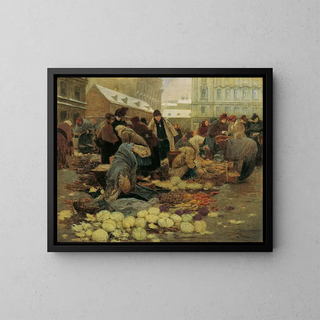 Johann Nepomuk Geller - Kroatenmarkt auf der Haide in Wien.webp