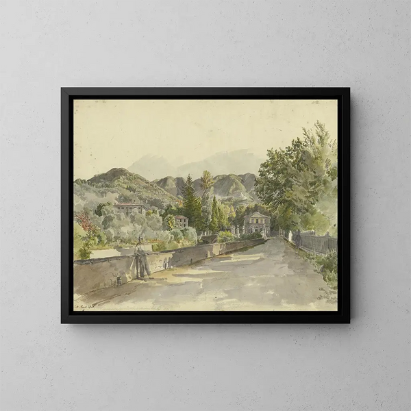 Entrée à Marglia Colla, Villa du Marquis Luchesimi - Johann Nepomuk Rauch — quadro incorniciato alla parete