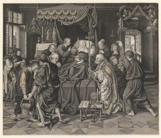Marie sul suo letto di morte circondata dagli apostoli - Johann Nepomuk Strixner — vista dell’opera