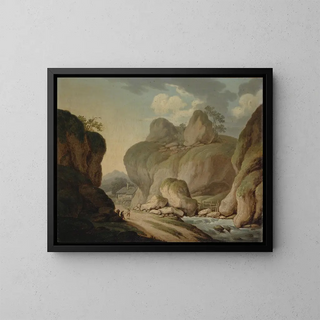 Johann Nepomuk Wocher - Rocky Landscape with River.webp