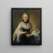 Ritratto di una donna sconosciuta con una scatola di cioccolatini dorati - Johann Nikolaus Grooth — quadro incorniciato alla parete