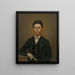 Studio di un ritratto di un giovane con un libro - Johann Perger — quadro incorniciato alla parete
