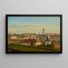 Vista sul canale del Danubio verso Leopoldstadt - Johann Peter Krafft — quadro incorniciato alla parete