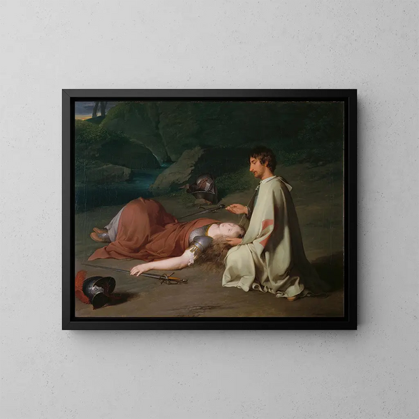 Il battesimo di Chlorinde - Johann Peter Krafft — quadro incorniciato alla parete