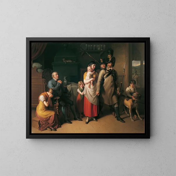 Il ritorno del landwehrmann - Johann Peter Krafft — quadro incorniciato alla parete