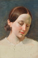Tête d'une jeune fille aux cheveux bruns étude pour Rüdiger et Angélica - Johann Peter Krafft — vista dell’opera