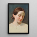 Tête d'une jeune fille aux cheveux bruns étude pour Rüdiger et Angélica - Johann Peter Krafft — quadro incorniciato alla parete