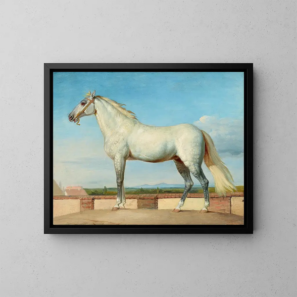 Mousse davanti a un muro basso - Johann Peter Krafft — quadro incorniciato alla parete