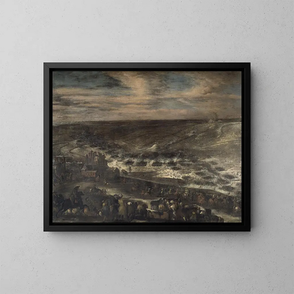 La battaglia di Lund - Johann Philip Lemke — quadro incorniciato alla parete