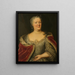 Ritratto di Marie-Louise di Hesse-Cassel, detta MaaikeMeu, vedova dello stathouder di Frisia Jean-Guillaume Friso, principe d'Orange-Nassau - Johann Philipp Behr — quadro incorniciato alla parete
