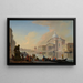 Venezia Una veduta di capriccio del Gran Canal verso Punta della Dogana - Johann Richter — quadro incorniciato alla parete