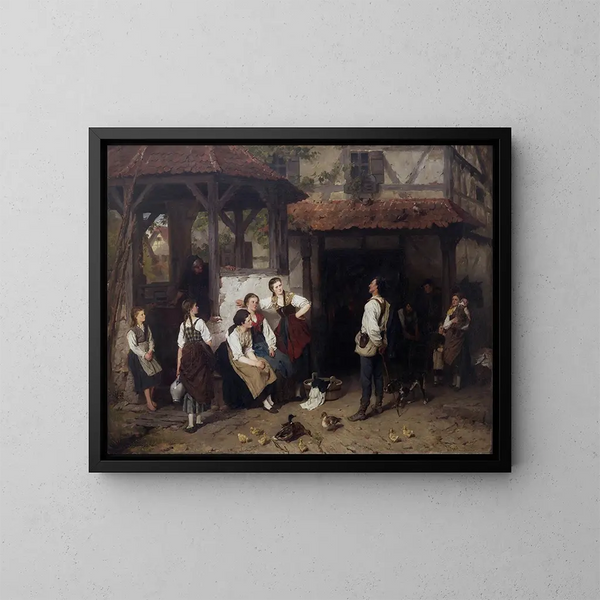 Ritorno del vacanziere - Johann Sperl — quadro incorniciato alla parete