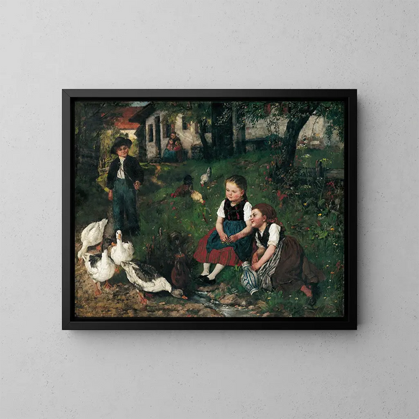 Giorno d'estate - Johann Sperl — quadro incorniciato alla parete