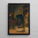 Interno con camino - Johann Till le Jeune — quadro incorniciato alla parete