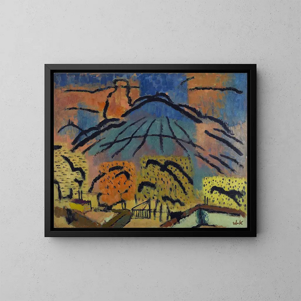 Montagna vicino a Metzinger - Johann Walter-Kurau — quadro incorniciato alla parete