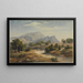Vista dell'est su Rocca Canterano e le Mamelle sullo sfondo - Johann Wilhelm Schirmer — quadro incorniciato alla parete
