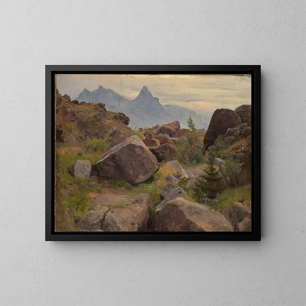 Studio di roccia a Goldau - Johann Wilhelm Schirmer — quadro incorniciato alla parete