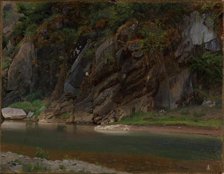 Johann Wilhelm Schirmer - Fluss mit felsigem Ufer.webp
