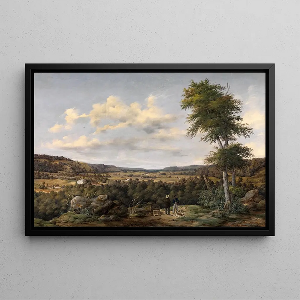 Paesaggio in Belgio - Johann Wilhelm Schirmer — quadro incorniciato alla parete