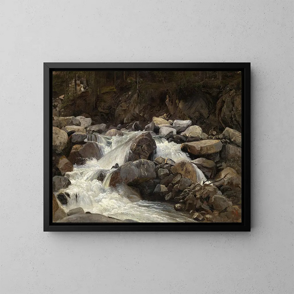 Ruisseau de montagne suisse - Johann Wilhelm Schirmer — quadro incorniciato alla parete