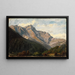 Paesaggio montano svizzero con il Piz Beverin sullo sfondo - Johann Wilhelm Schirmer — quadro incorniciato alla parete